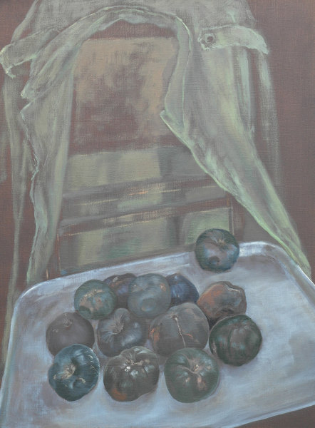 Faule &Auml;pfel,  2014,  &Ouml;lfarben auf Leinwand, 80 x 60 cm