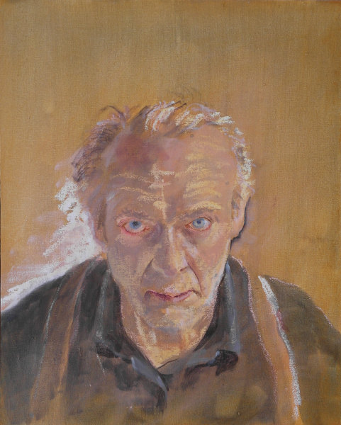 Gelber Hund, 2017, Acryl, &Ouml;lfarben auf Malplatte, 50 x 40 cm