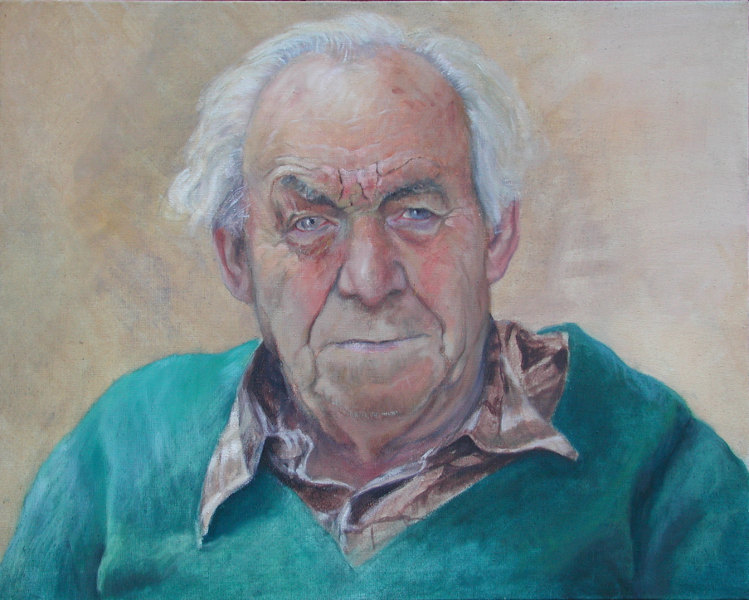 Hugo,  1990,  Tempera/&Ouml;lfarben  auf  Leinwand, 80 x 100 cm