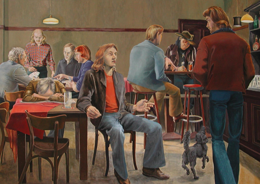 Ruine, 1978, Tempera/&Ouml;lfarben auf Leinwand, 128 x 180 cm